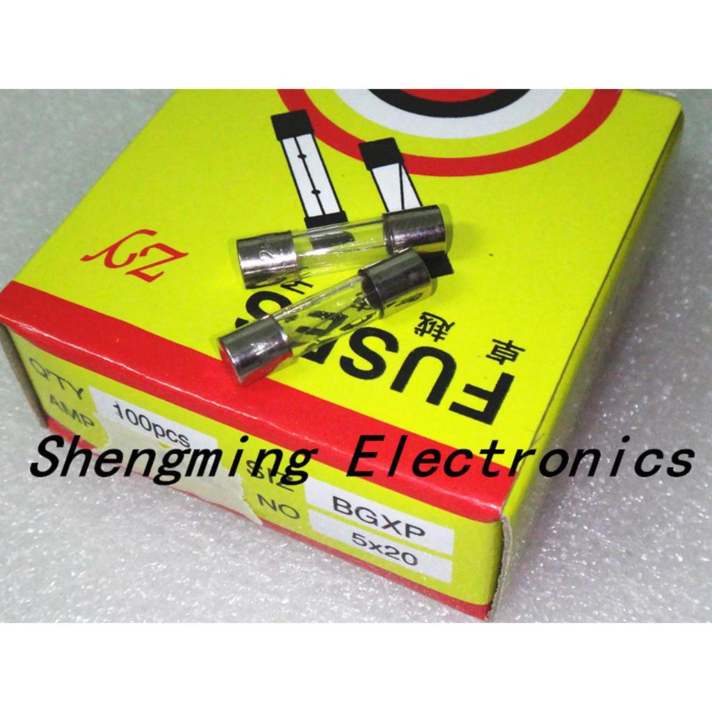 100 CÁI 5 * 20MM KÍNH FUSE 5 * 20 Ống bảo hiểm thổi nhanh 5X20MM 5X20 250V 0.1A / 0.5A / 1A / 2A / 3