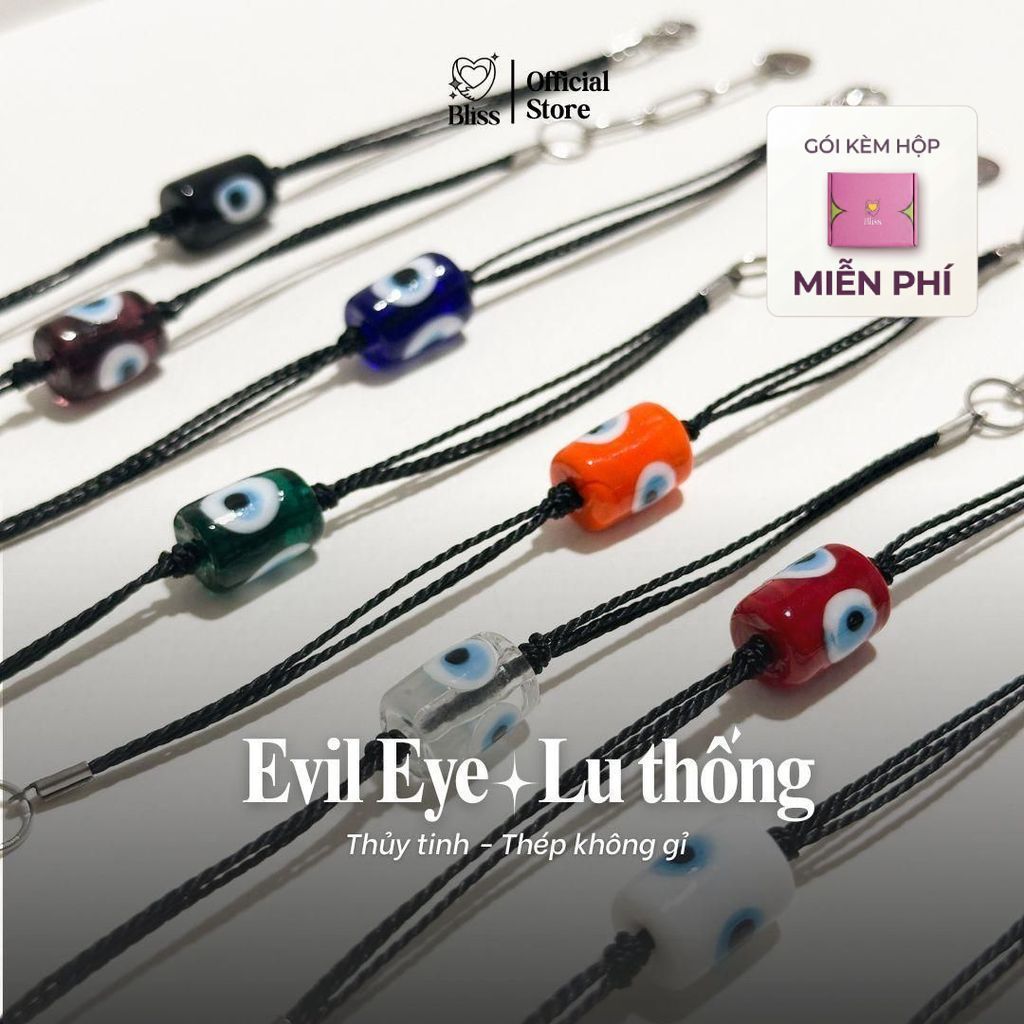 [Độc quyền - BST BẬT AURA] Vòng tay Lu thống Evil eye dây wax daily-wear unisex Bliss Accessories
