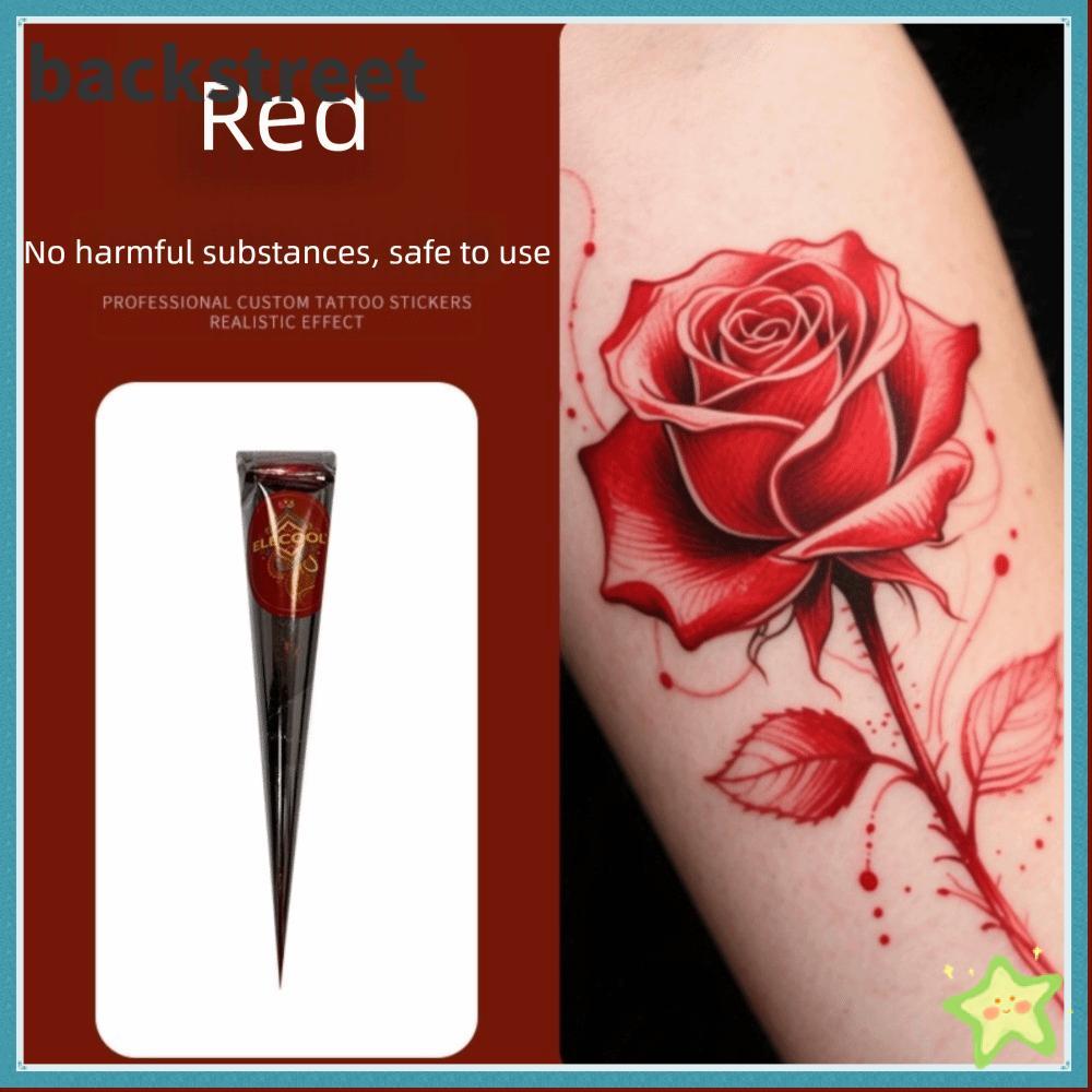 BACKSTREETYF Henna Tattoo Cream, Dễ sử dụng Tạm thời Henna Paste Cone, Henna Tattoo Cream Đen Nâu Bá