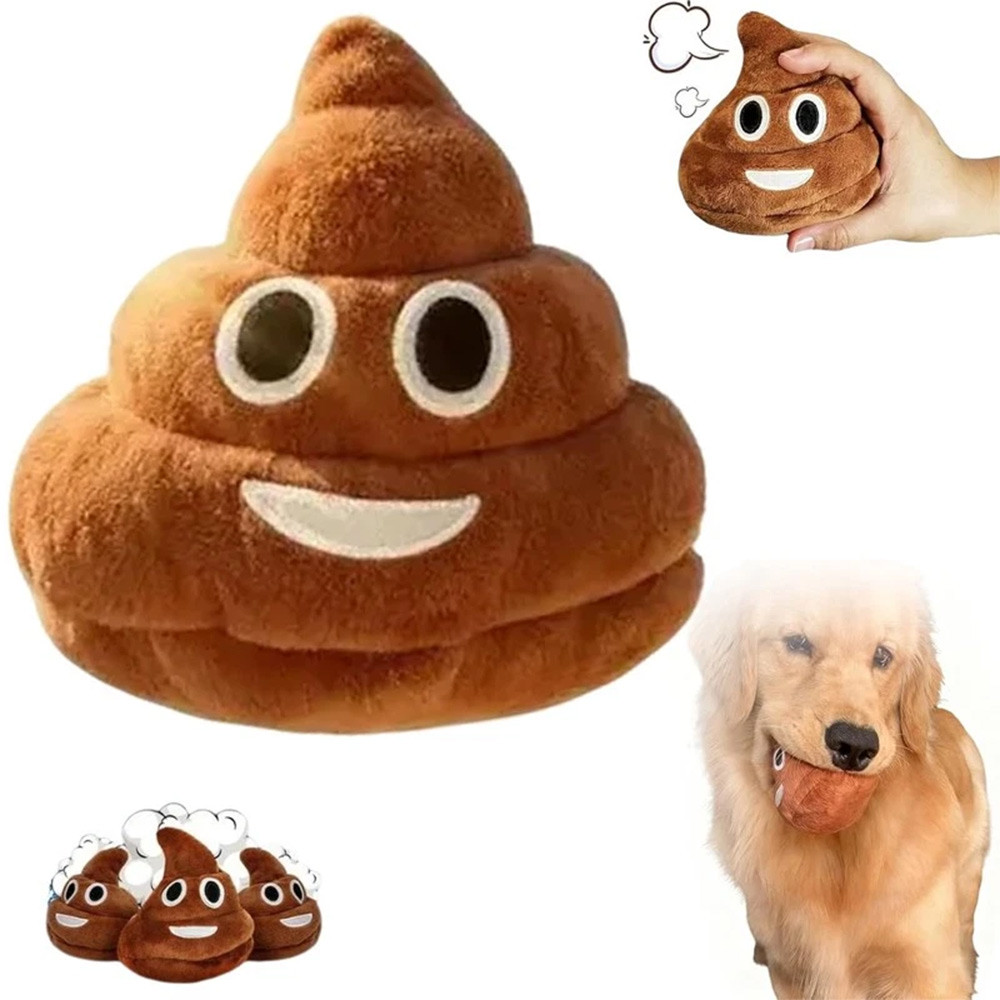 Funny Talking Poop Plush Toy,Makes Fart Sounds, Fake Poop Dog Toy for Kids & Dog