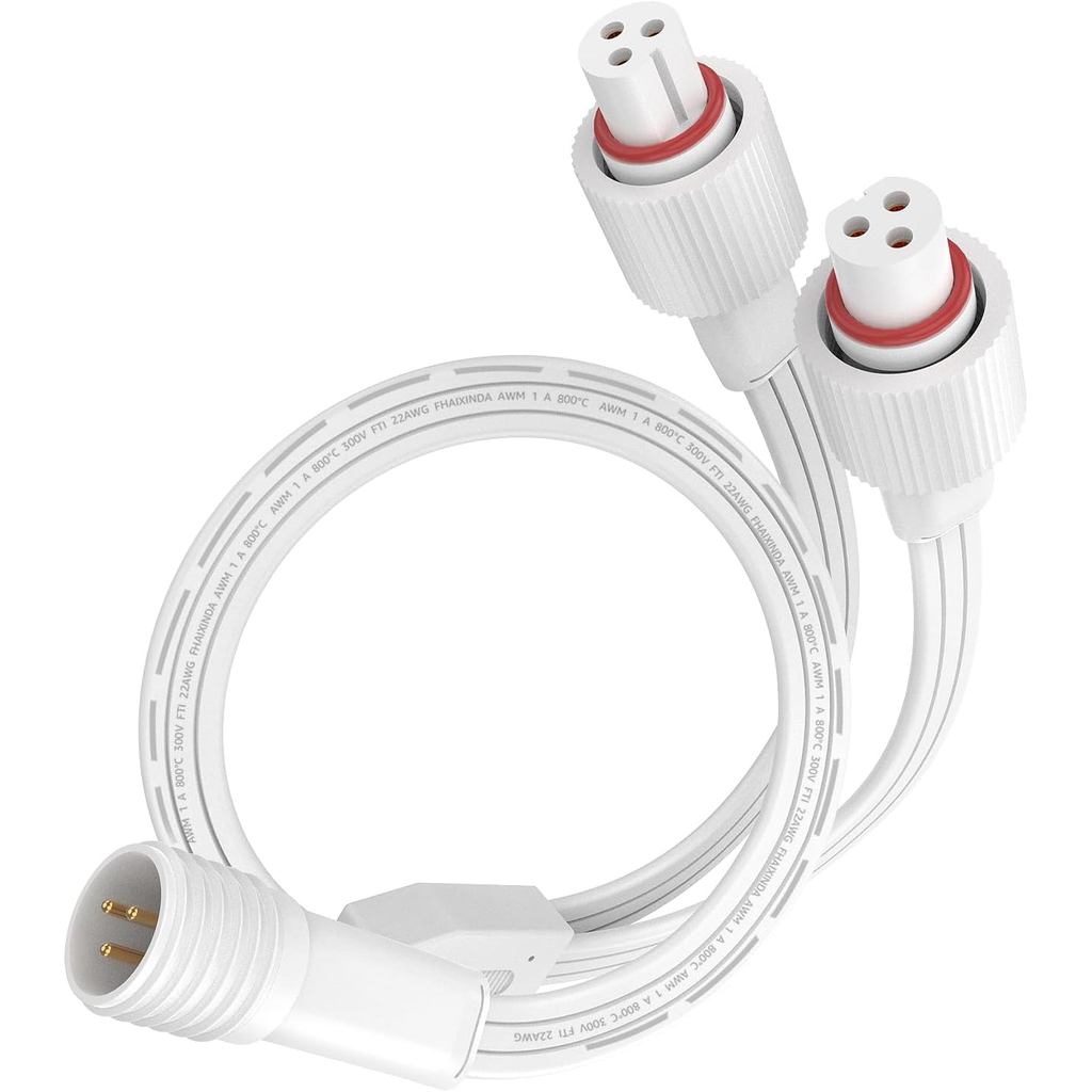 Cáp nối dài Y-Splitter cho đèn ngoài trời vĩnh viễn Govee Pro, Dây nối dài chống nước IP68 Tương thí