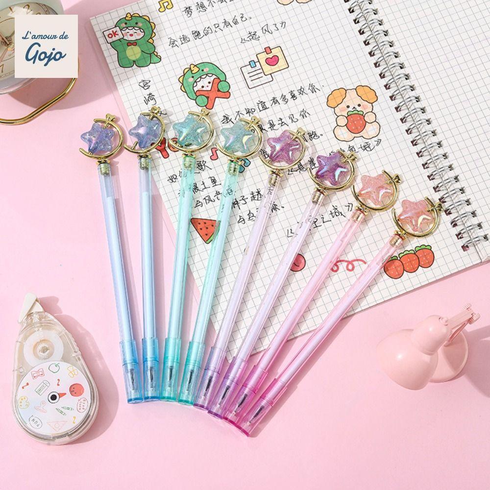 GOJO 12 Bút Chòm Sao, Viết Bút Gel Cổ Tích Khô Nhanh Mịn, Mực ST Nib Đen 0.5mm Bút Gel Trung Tính Si
