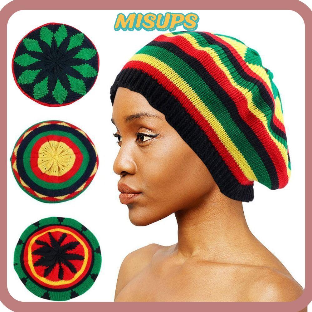 Missips Mũ Len Dệt Kim Mềm Phù Hợp Phong Cách Jamaican Reggae