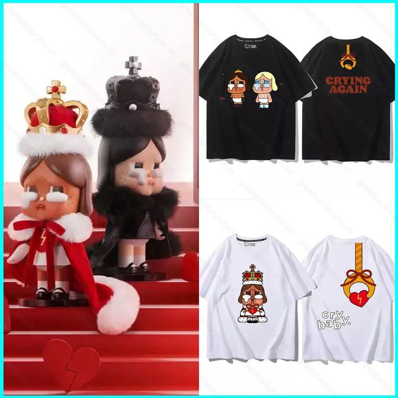 Áo thun nữ Powerpuff Girls Crybaby phiên bản Labu, tay ngắn, đáng yêu