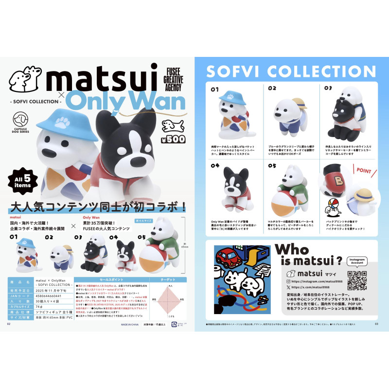 [BTF] Hàng có sẵn Nhật Bản FUSEE Gashapon matsui Đồ trang trí chó thời trang đồng thương hiệu Only W