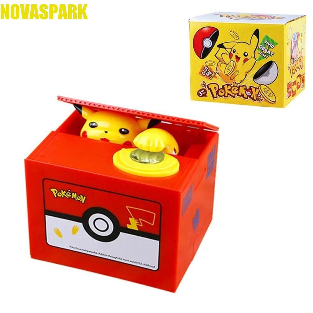NOVASPARK Pikachu Heo Đất Trẻ Em Giáng Sinh Pikachu Nhân Vật Hành Động Trộm Đồng Xu Điện Tử Anime Đồ
