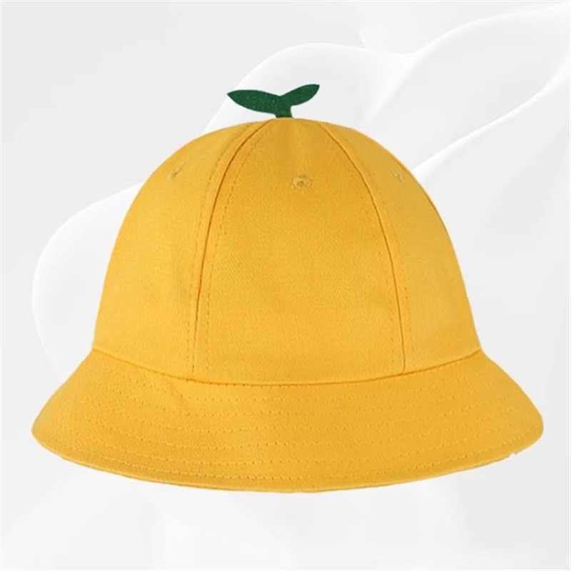 Trẻ em Mũ nhỏ màu vàng Mũ mẫu giáo In logo Mũ vàng Học sinh tiểu học Mũ xô Mũ Maruko [ljy]