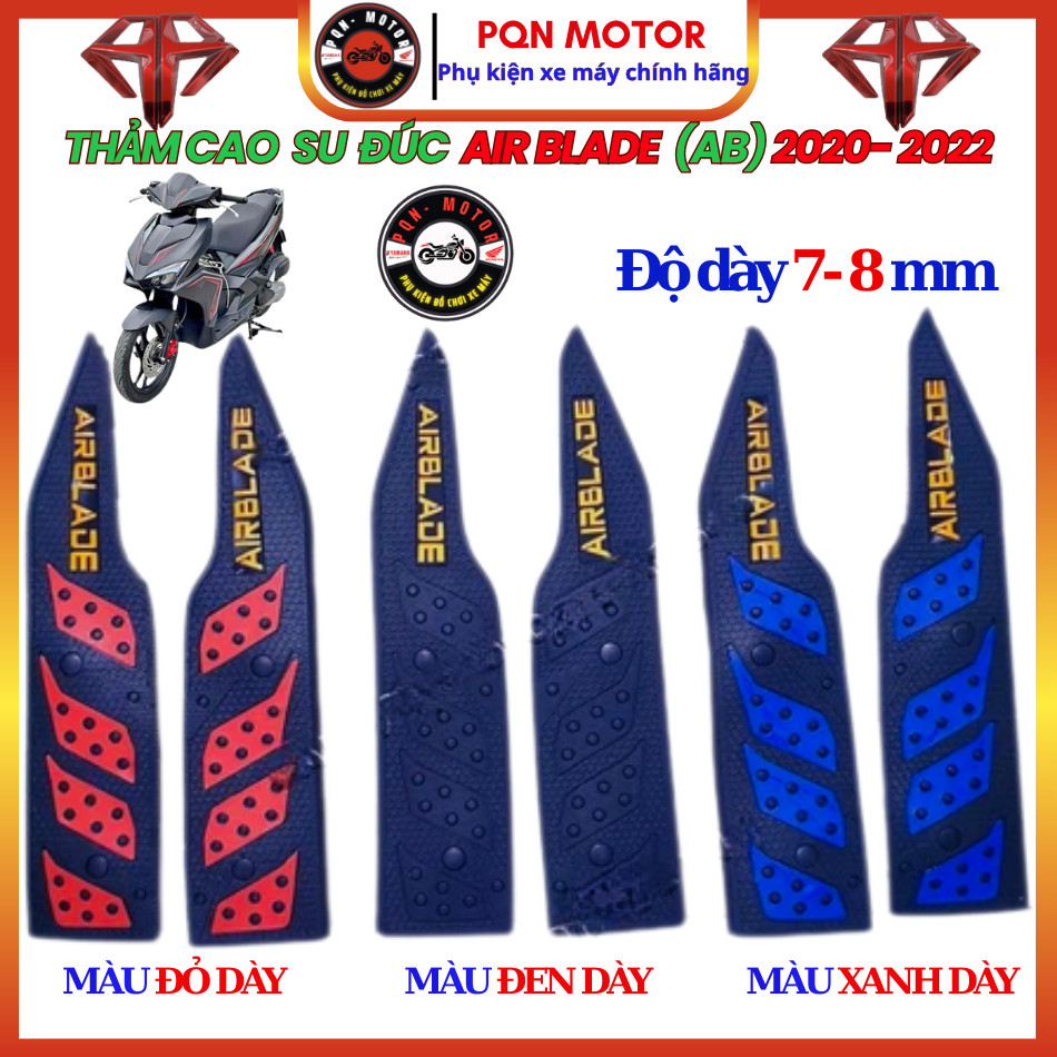 Thảm Cao Su Lót Chân Honda Air Blade AB 2020-2022, AB 2026, AB 2023-2025,125/150/160i Cao Su Đúc Dày