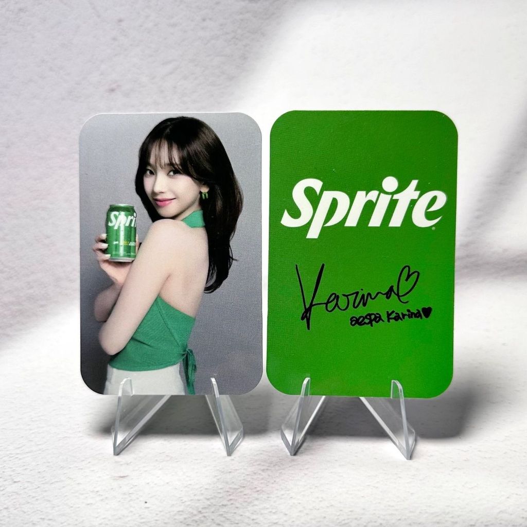 Karina Yoo Ji-min Summer Sprite endorsement card aespa album card Sprite bưởi ba mảnh