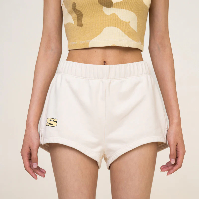 SMFK Retro Campus Jogging Pants Cotton Ultra-Short Pants New Pure Cotton Sports Shorts