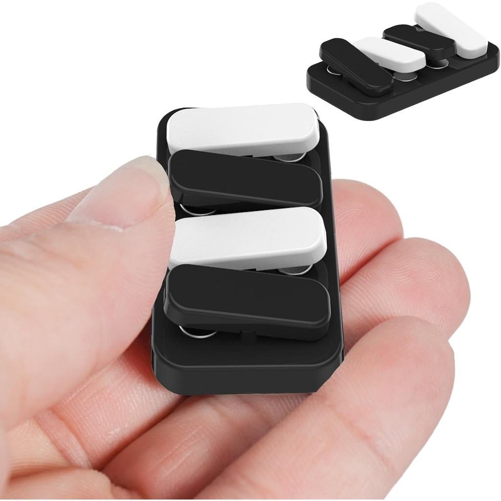 Metal Fidget Slider EDC Fidget Clicker Fidget Toys Người lớn (Đen & Trắng)