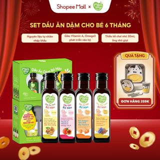 Combo Dầu Ăn Dặm cho bé Mămmy cá hồi, hạt lanh, olive, gấc, óc chó bổ sung DHA và Omega 3-6-9 bé 6th