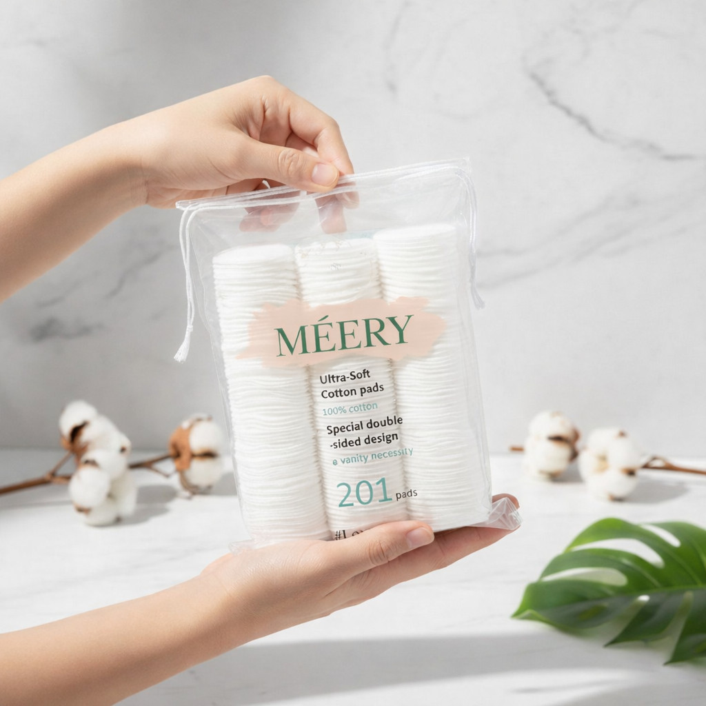 Bông Tẩy Trang MÉERY Chính Hãng, Bông Tẩy Trang Meery 205 Miếng 100% Cotton Pads | BigBuy360 - bigbuy360.vn