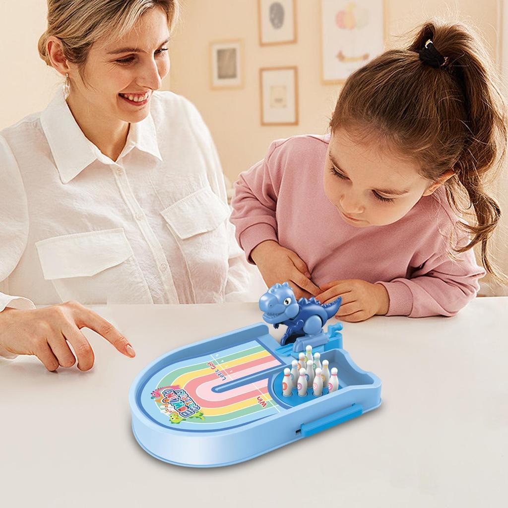 Indoor Bowling Set for Kids Dinosaur Bowling Toy Tabletop Games Interactive Mini Board Games Kids Bo
