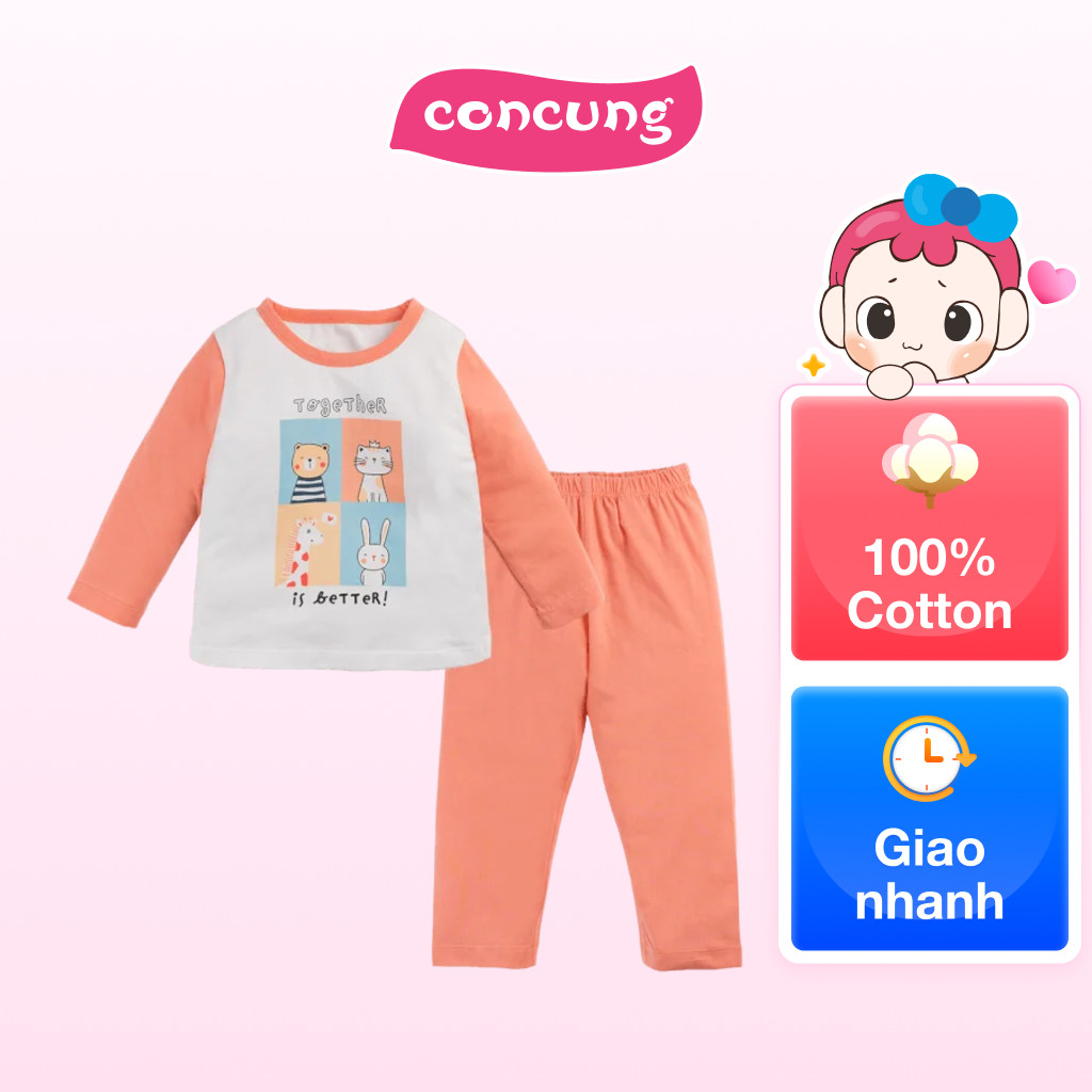 Bộ bé gái dài Animo Easy HN1124097 (2Y,Trắng)