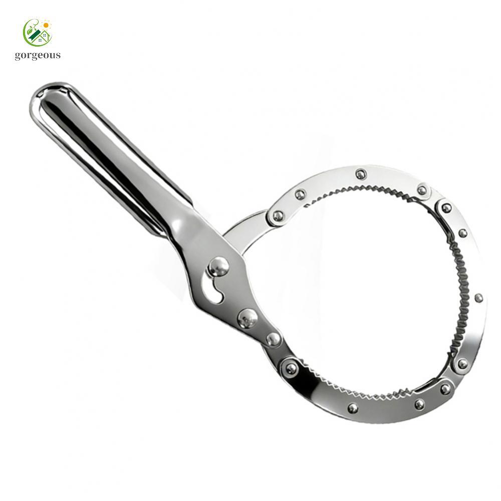 ⭐GROUS⭐Oil Filter Wrench Forged Steel Construction Riveted Chain Strap Garage Tool