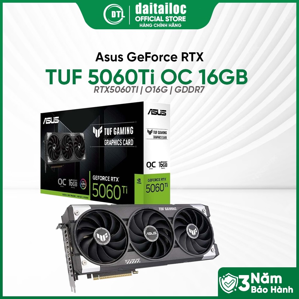 Card màn hình ASUS TUF Gaming GeForce RTX™ TUF 5060 OC 8G - 5060Ti OC 16GB GDDR7 | Chính Hãng | Bảo 