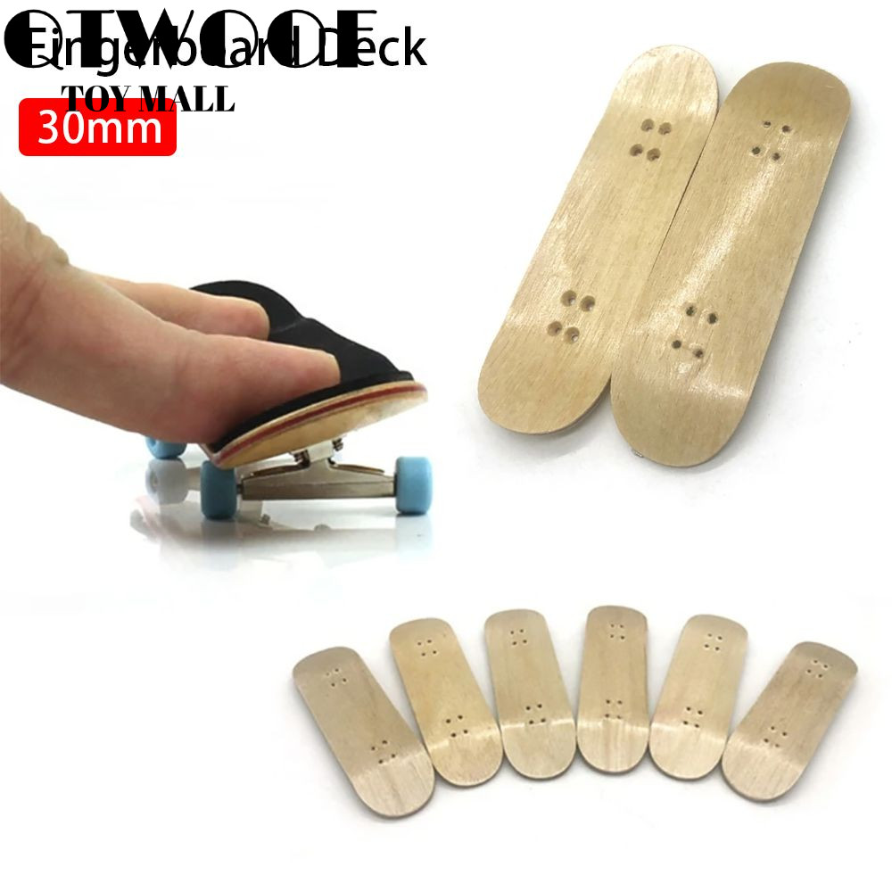 QTWOOF 1 Chiếc Ngón Tay Ván Trượt Phần, 5 Lớp Maple Fingerboard Deck, Mini Gỗ 30 Mm Fingerboard Phụ 