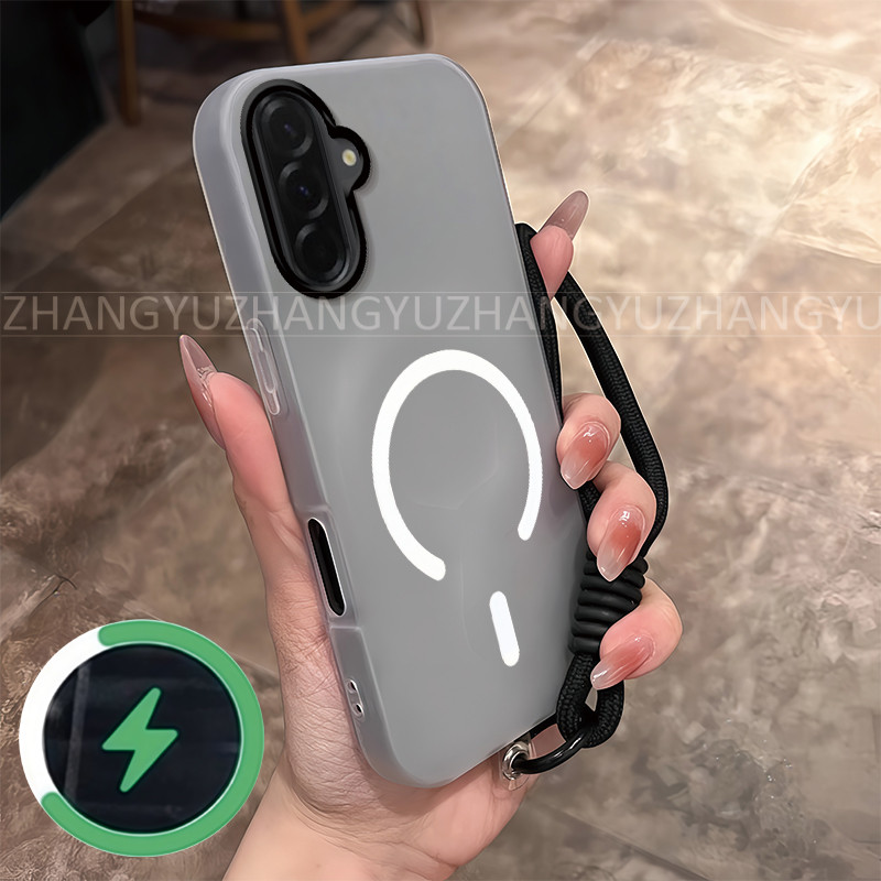 Thích Hợp Cho Samsung A37 A57 Ốp Điện Thoại Mới Loại C Chống Sốc Từ Tính Vòng Sạc Không Dây Vỏ Mềm D