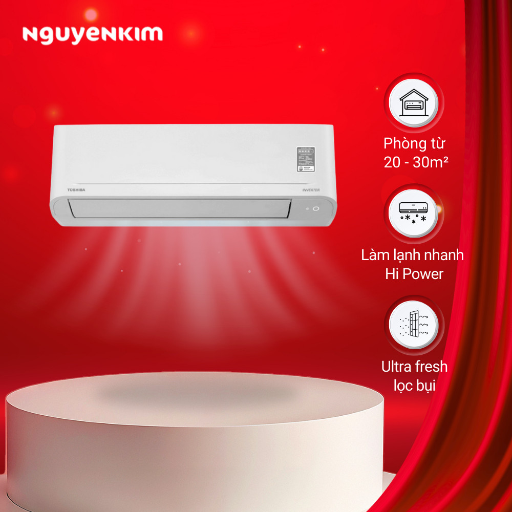 [Lắp đặt 0đ] Máy lạnh/Điều hòa Toshiba Inverter 2 HP RAS-H18S5KCV2G-V