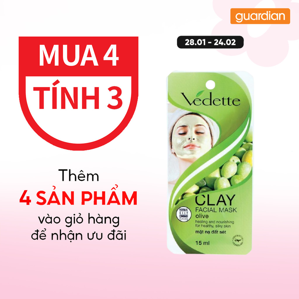 Mặt Nạ Đất Sét Oliu Vedette 12ml