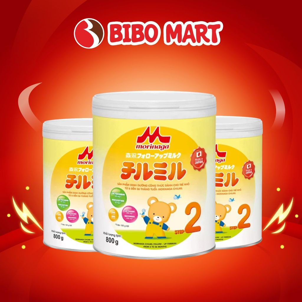 Sữa Morinaga Chilmil Cho Bé Tăng Đề Kháng DHA Canxi Tiêu Hóa Lon 800g (Mẫu Ngẫu Nhiên) - Bibomart