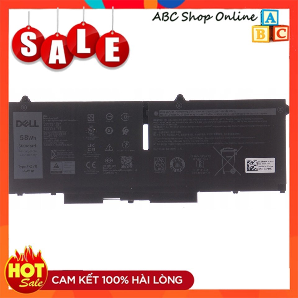 Pin Laptop Dell Lattitude 5330 5430 5430 5530 7330 FK0VR 07KRV 8H6WD 8P81K H4PVC 4FVJG VTCWY 8C8J1