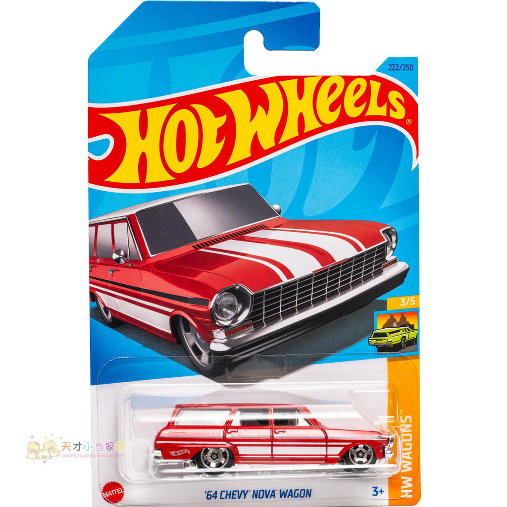 Không. 222 '64 CHEVY NOVA WAGON Chevrolet Red Hot Wheels HW WAGONS