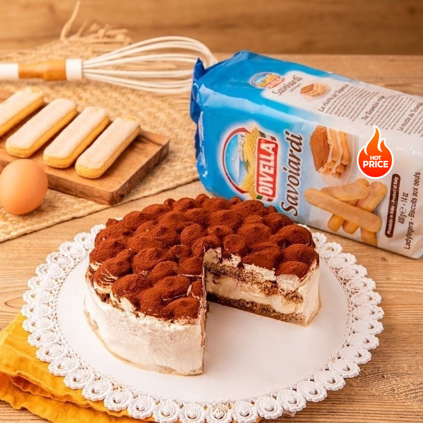 Bánh Divella Ladyfingers SAVOIARDI Sampa 400g  - chuẩn vị cho làm bánh tiramisu