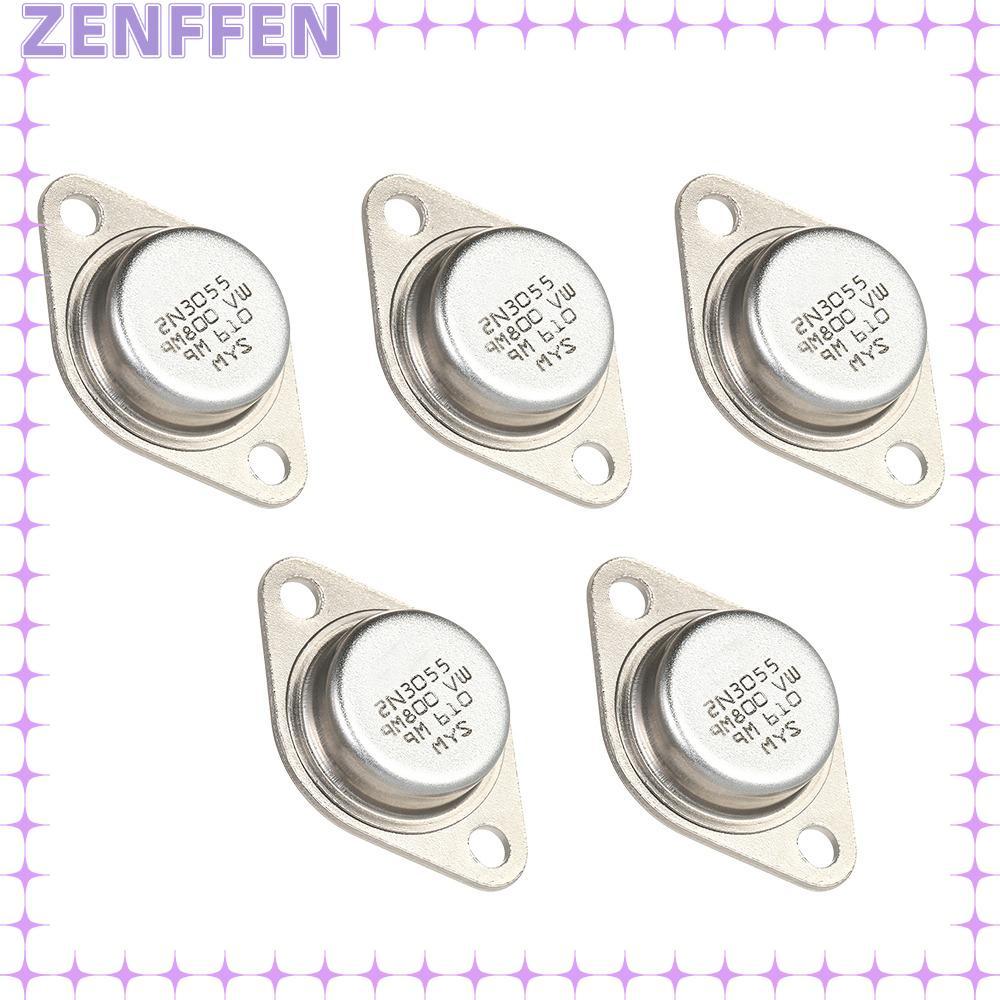 ZENFFEN 5 Chiếc Điện Transistor, Kim Loại 2N3055 NPN 2N3055 Điện, Bộ Transistor TO-3 15A / 60V 15A /