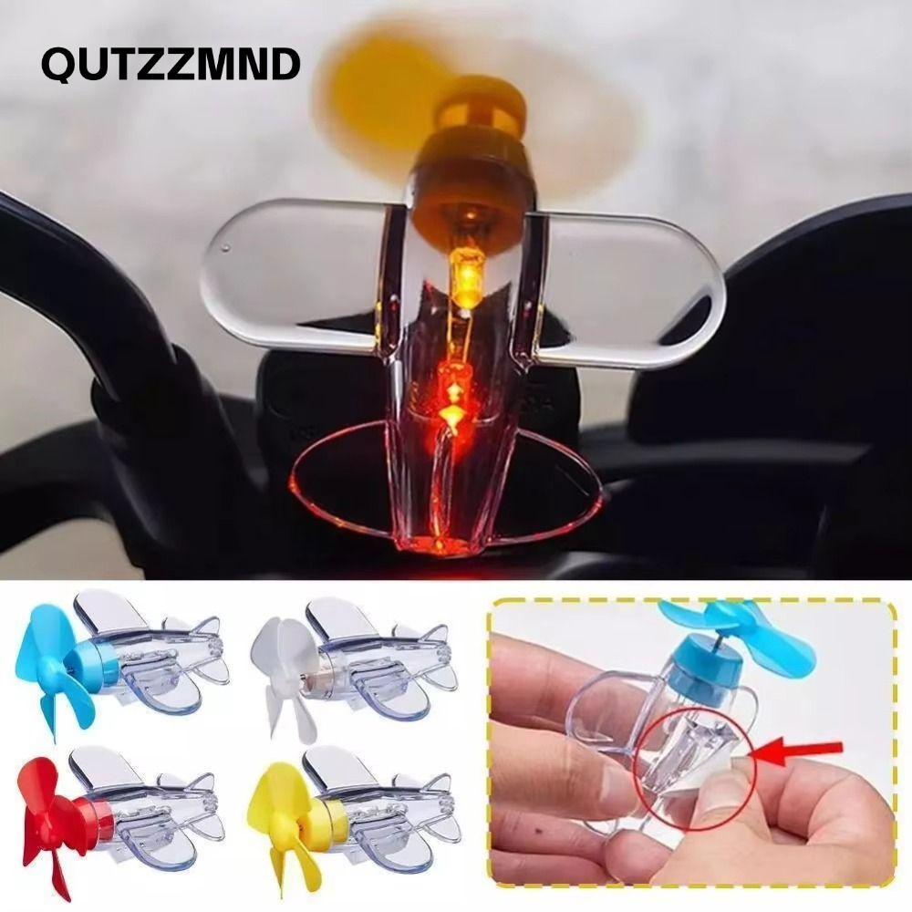 Máy bay phát điện gió QUTZZMND, Máy bay đèn LED nhựa trong suốt màu đỏ xanh vàng, Đèn LED trang trí 