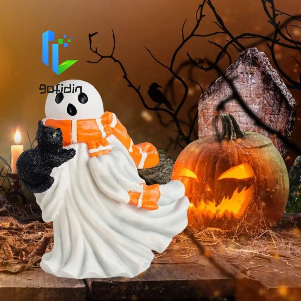GOFIDIN Ma Mèo Đen Điêu Khắc, Phim Hoạt Hình Sáng Tạo Tượng Ma Halloween, Lễ Hội Ma Thiết Kế Ngộ ngh