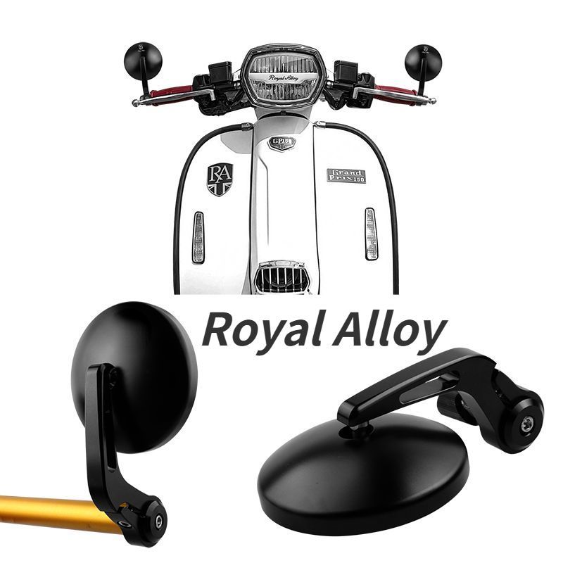Royal Alloy motorcycle rearview mirrors, GP150, GP200, TG300 motorcycle handlebar retro mirrors