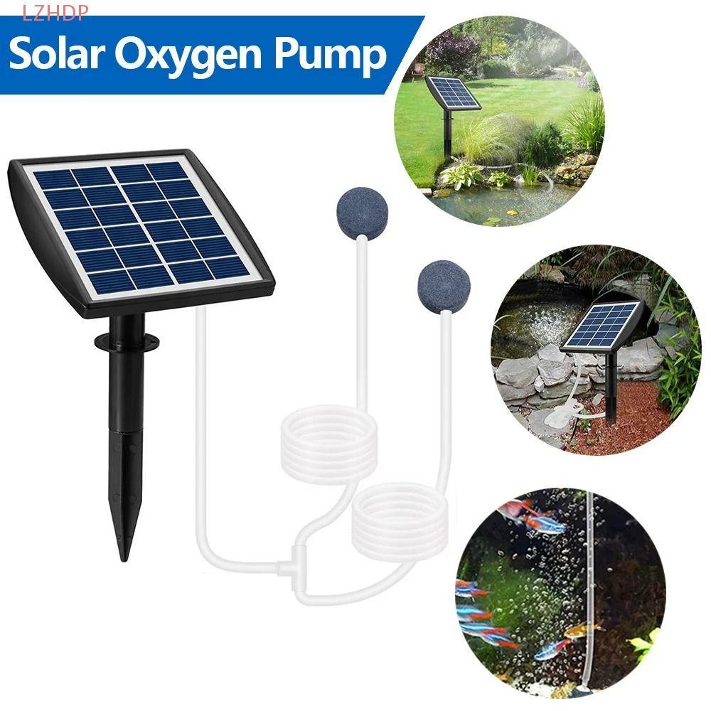 Máy tạo oxy bể cá LZHDP, Máy bơm oxy năng lượng mặt trời bền 3W, Bộ lưu trữ điện Tích hợp độ ồn thấp Pin Lithium 2600mAh Máy bơm không khí hiệu quả cao Máy tạo oxy sân vườn