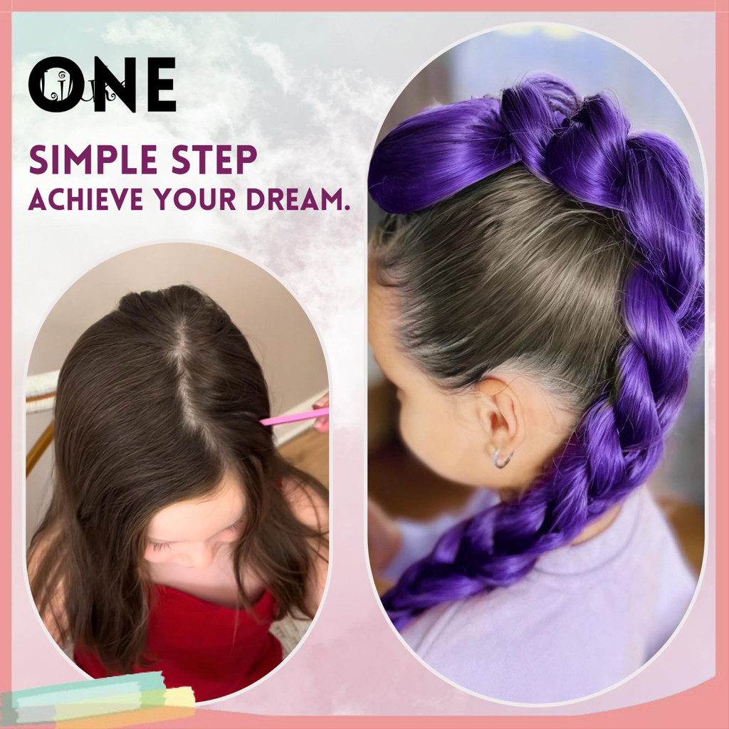 LK Purple Braid Hair Extension Nhẹ Braid Extension 1 hoặc 2 Chiếc Màu Tím Kẹp Bím Tóc Đuôi Ngựa Nối 
