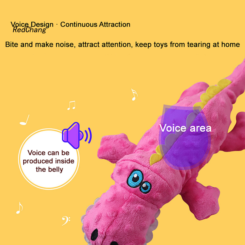 RC ~ Đồ chơi chó con cá sấu nhồi bông Đồ chơi nhai cho chó cá sấu sang trọng - Đồ chơi nhai kêu mềm 