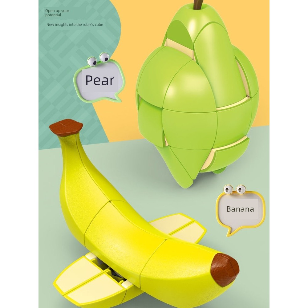 rubik 3x3 nam châm gan rs3m v5 Panxin Fruit Apple Chuối Lê Đào Cam Chanh Một số Rubik's Cube Đồ chơi