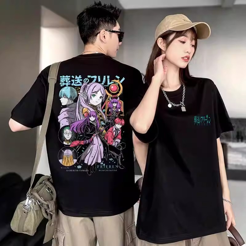 M-5XL Áo Thun Unisex Phong Cách Nhật Bản Oversize Với Họa Tiết From 'Beyond Journey’s End'