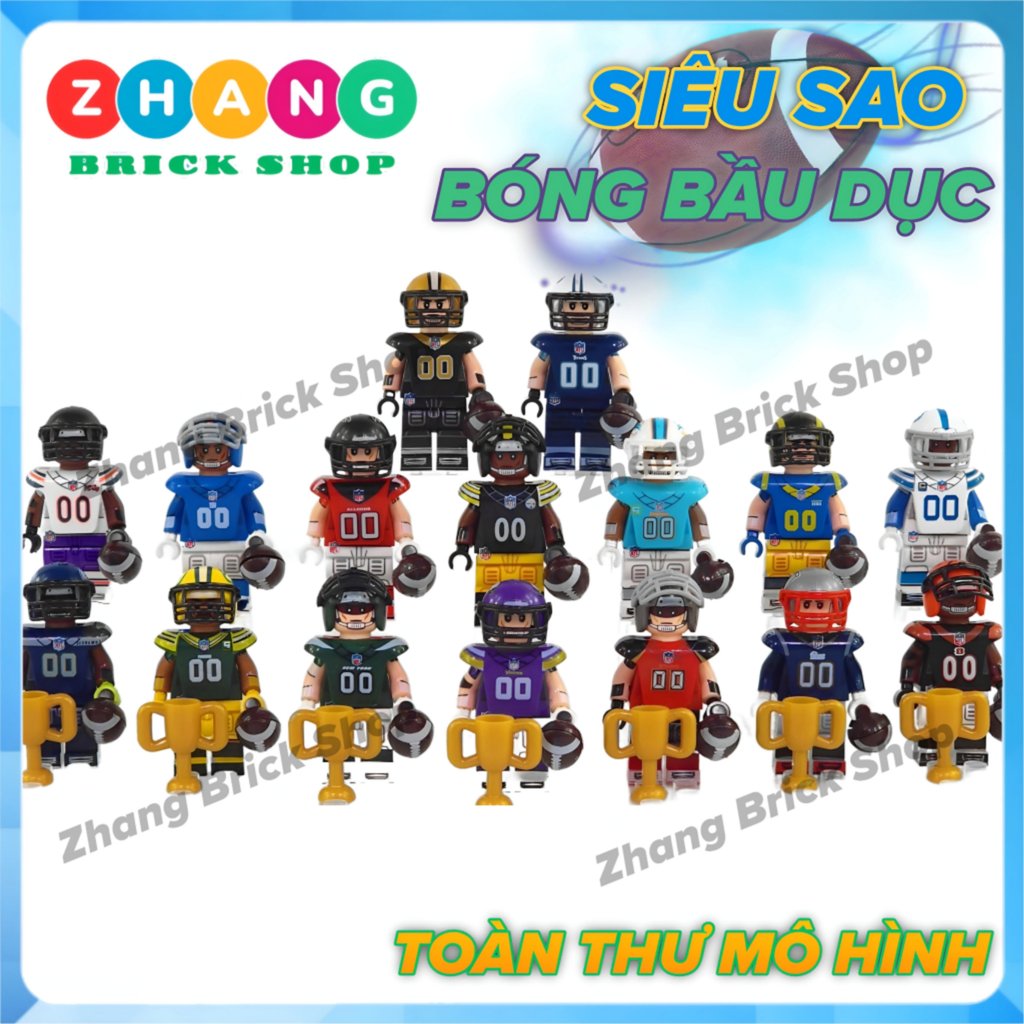 Mô hình nhân vật Cầu thủ bóng bầu dục Mỹ thể thao Batch of NFL quà tặng trang trí sinh nhật Kopf KF6