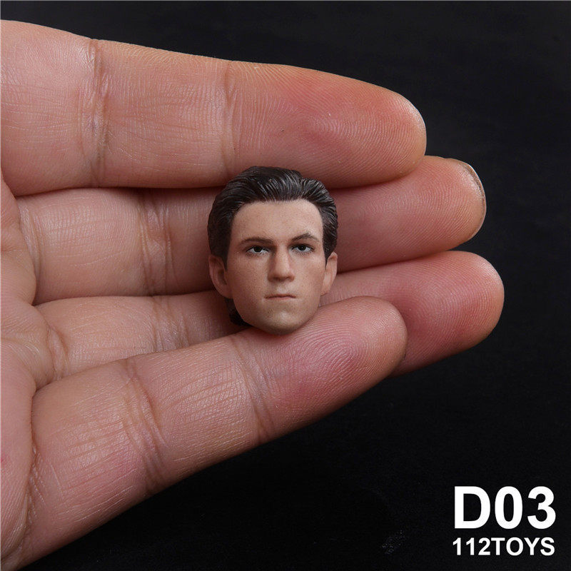 112TOYS D03 1 / 12 Đầu Khắc Người Nhện Tom Holland 's Headsculpt Trận Đấu Với Mezco SHF