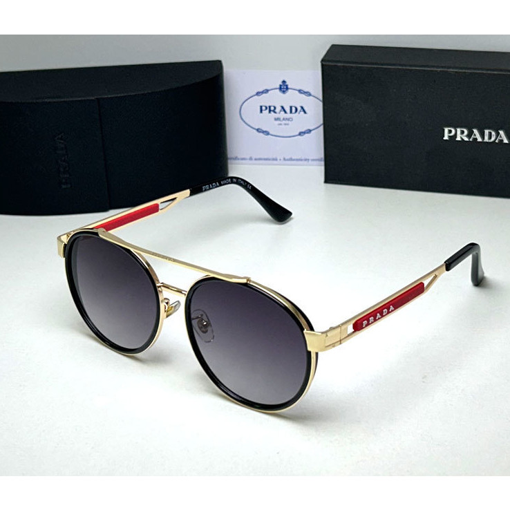 Kính râm tròn hai chùm Prada Kính râm nam P165 dt1