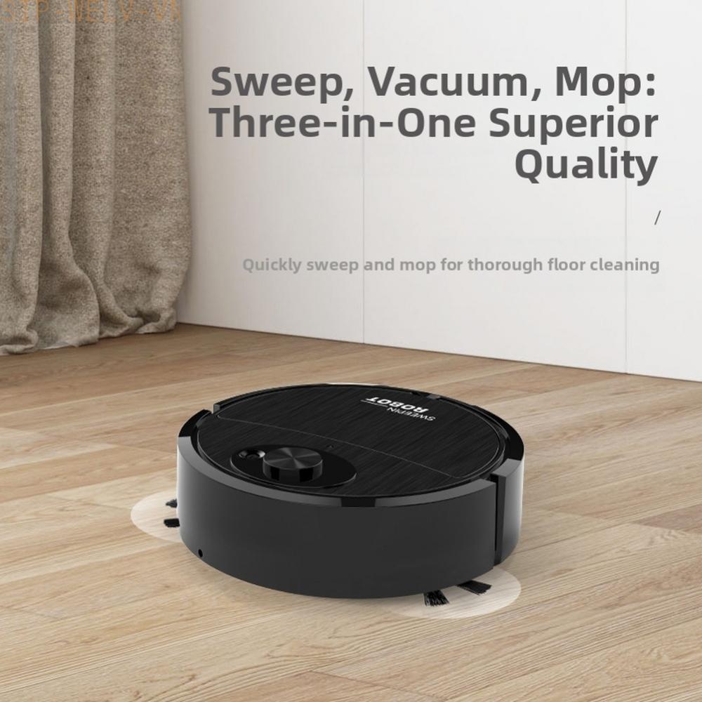 {WELV}Smart Robot Vacuum Cleaner USB Charging 3 in 1 Sweep Mop Suction for Home Floor