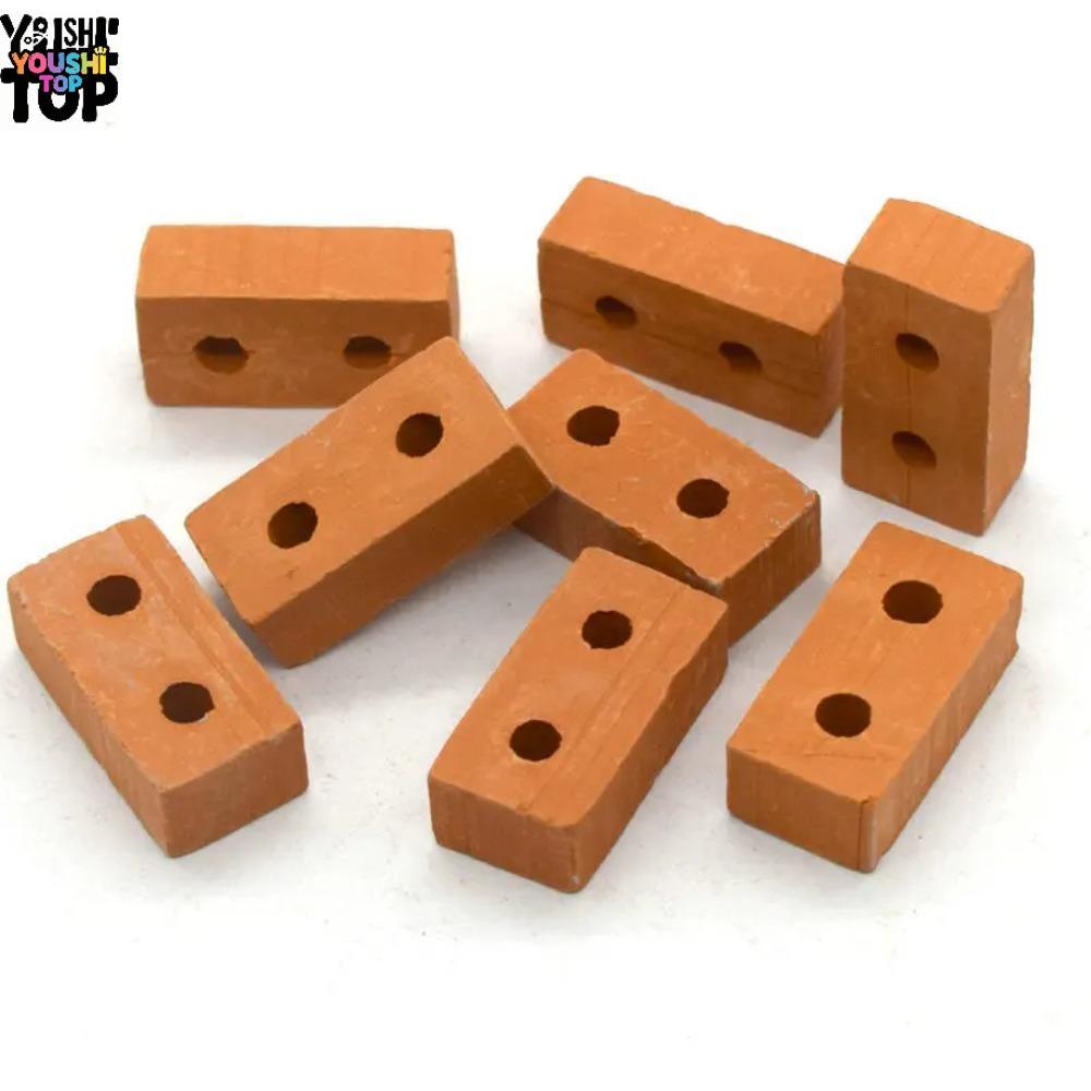 YOUSHI TOP Real Mini Bricks Model Red Dollhouse Garden Parts Đồ chơi trẻ em