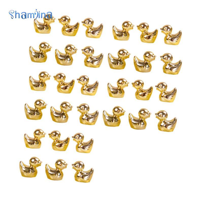 Bộ Vịt Mini 30 Miếng, Tượng Vịt Vàng Nhựa, Tượng Vịt Vàng Mini Cho Xe Ô Tô Nhà