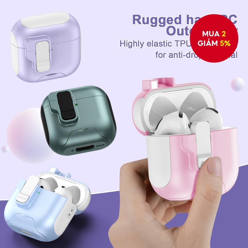 Ốp lưng chống sốc Hàn Quốc bền bỉ cho AirPods Pro3, vỏ bảo vệ tai nghe màu kẹo, AirPods 3/4 ANC / Pr