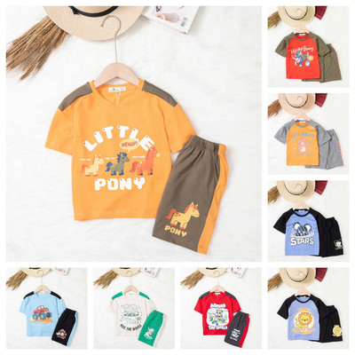 Bộ cộc tay mùa hè thun cotton LITIBABY bé trai size 2 đến 10 tuổi
