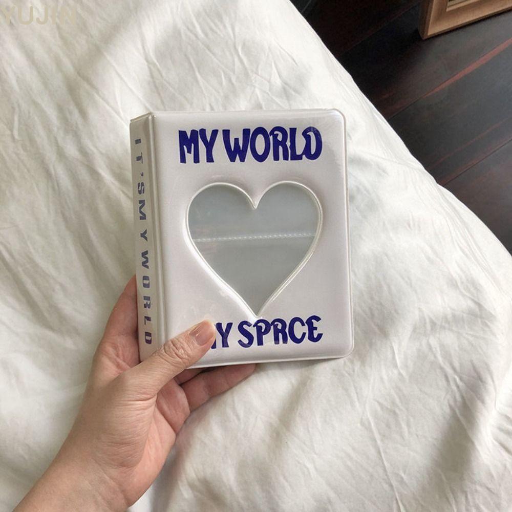 YUJIN Photocard Holder, Love Heart PVC Love Card Album, Rỗng 36 Túi Mini Photocard Binder Card Tổ Ch