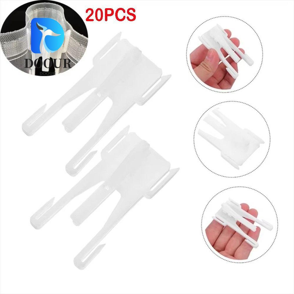 DOOUR 20 CÁI Móc rèm, Phụ kiện rèm có thể điều chỉnh ổn định, Dây đeo rèm Nhẹ Dễ dàng cài đặt Dây đe
