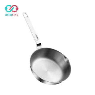 Nồi chiên bít tết chiên bằng thép không gỉ có tay cầm dài Máy hâm dầu không tráng