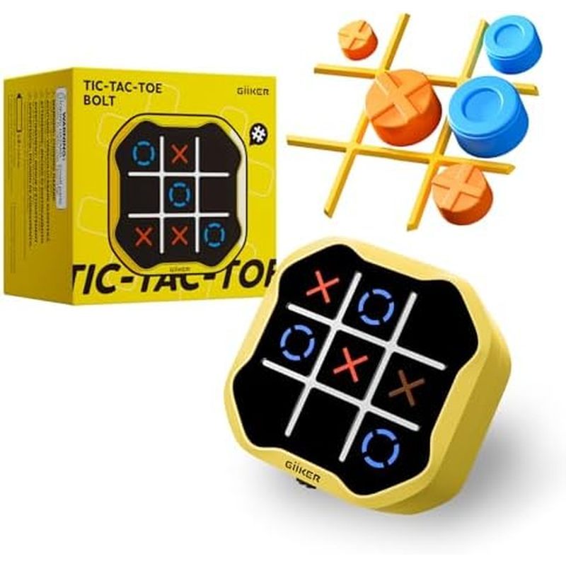 Trò chơi GiiKER Tic Tac Toe Bolt, Trò chơi cầm tay 3 trong 1 chính hãng, Trò chơi du lịch di động để